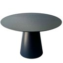 Ver imagem 1 de Mesa de Jantar Cone Redonda 120 Cm Base Madeira Ébano Tampo Ébano