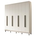 Ver imagem 3 de Guarda-Roupa Casal com Pés 8 Portas Batentes Netuno Madesa