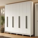 Ver imagem 1 de Guarda-Roupa Casal com Pés 8 Portas Batentes Netuno Madesa