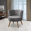 Ver imagem 5 de Poltrona para Sala Decorativa Bela Suede Cinza Rover & Beato