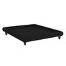 Cama Casal Japonesa 156cm Pés Madeira Haru Veludo Preto - Sallar Home - 1