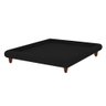 Cama Casal Japonesa 156cm Pés Madeira Haru Veludo Preto - Sallar Home - 6