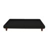 Cama Casal Japonesa 156cm Pés Madeira Haru Veludo Preto - Sallar Home - 5