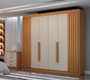 Ver imagem 1 de Guarda Roupa Casal Ripado 6 Portas Verona - Arbo Design