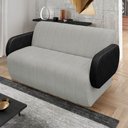 Ver imagem 1 de Sofá 3 Lugares Decorativo 168cm Túlio Sintético Pu e Bouclê K01 - D’Rossi