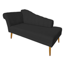 Ver imagem 5 de Recamier Divã Pés Palito para Sala Cecilia 1.60cm Corano Preto - Incasa Decor