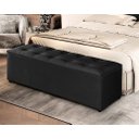 Ver imagem 2 de Recamier Baú Milão 1,30m Premium para Cama Casal Estilo Decorativo Closet Estofado Cor Preto