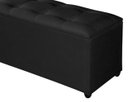 Ver imagem 4 de Recamier Baú Milão 1,30m Premium para Cama Casal Estilo Decorativo Closet Estofado Cor Preto
