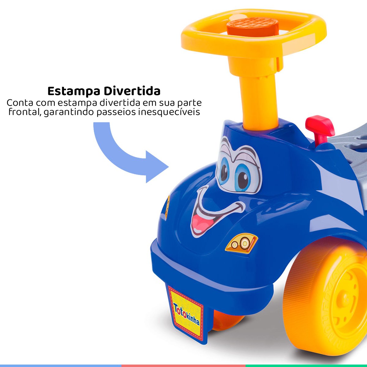 TOTOKA PLUS AZUL BEBÊ INFANTIL CARRINHO MOTOCA QUADRICICLO - Ri Happy