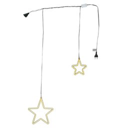 Cortina Estrelada Nao Pisca C/2 Estrelas Bco Quente 80x35cm - 1