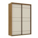 Ver imagem 3 de Guarda Roupa Solteiro 2 Portas Mdf 1,70 M Qualitá Belmax:freijó/off White