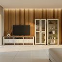 Ver imagem 1 de Conjunto de Sala 3 Peças Rack, Estante e Cristaleira Madeira Maciça Ananda CabeCasa MadeiraOriginals