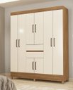 Ver imagem 1 de Guarda Roupa Munique de Casal com Pés e 8 Portas - Amendola Touch /off White Demóbile