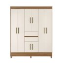 Ver imagem 2 de Guarda Roupa Munique de Casal com Pés e 8 Portas - Amendola Touch /off White Demóbile