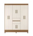 Ver imagem 2 de Guarda Roupa Munique de Casal com Pés e 8 Portas - Amendola Touch /off White Demóbile