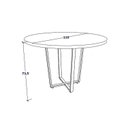 Ver imagem 3 de Mesa de Reunião Redonda Industrial 110cm com Pés em Metal Executive Marrom/Nogal/Preto