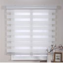 Ver imagem 1 de Persiana Rolo Duplo Bandô Sunny Branca 160 (L) x 160 (A) Cortina Zebra Double Vision 1,60 X 1,60