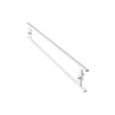 Ver imagem 1 de Puxador de Porta Vidro Pivotante Madeira Branco 80cm Ms Fs