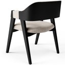 Ver imagem 7 de Kit 4 Cadeiras Sala de Jantar Estar Living Estofada Suran L02 Preto Linho Cru - Lyam Decor