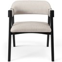Ver imagem 3 de Kit 4 Cadeiras Sala de Jantar Estar Living Estofada Suran L02 Preto Linho Cru - Lyam Decor