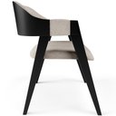 Ver imagem 6 de Kit 4 Cadeiras Sala de Jantar Estar Living Estofada Suran L02 Preto Linho Cru - Lyam Decor