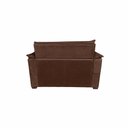 Ver imagem 6 de Sofá Alice 2 Lugares 140cm Marrom Escuro Suede Império Decor Moderno