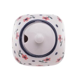 Açucareiro Cerâmica 10x8cm c/ Colher Vintage Flores - Wolff - 4