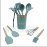 Kit de utensilios em silicone cozinha Verde - 3