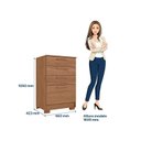 Ver imagem 4 de Cõmoda Ivai 4 Gavetas Corredicas Telescopicas com Pes MDP Marrom/Jatobá