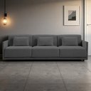 Ver imagem 1 de Sofá 3 Lugares King Size Revestimento em Sarja 252cm