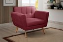 Ver imagem 2 de Poltrona Bruna Cor:Suede Bordô 110