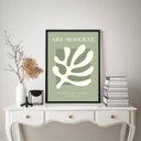 Ver imagem 1 de Quadro Arte Moderna Matisse Verde 24x18cm - com Vidro:moldura Preta