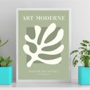 Ver imagem 2 de Quadro Arte Moderna Matisse Verde 24x18cm - com Vidro:moldura Preta
