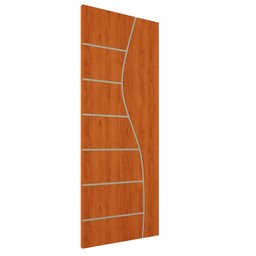 Porta de Madeira Frisada U.v 210cm X 90cm - R10s:mogno - 1