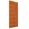 Porta de Madeira Frisada U.v 210cm X 90cm - R10s:mogno - 1