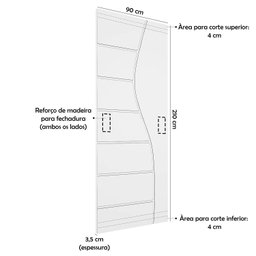 Porta de Madeira Frisada U.v 210cm X 90cm - R10s:mogno - 2