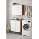 Ver imagem 1 de Kit Multiuso Modulado Luana 2 Peças 70cm Lavanderia - Cinamomo/branco Aramóveis