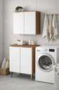 Ver imagem 1 de Kit Multiuso Modulado Luana 2 Peças 70cm Lavanderia - Cinamomo/branco Aramóveis