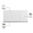 Ver imagem 5 de Cozinha Evidence 4 Peças com Balcão 120cm com Tampo e Balcão para Cooktop Poliman Móveis
