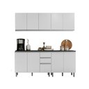 Ver imagem 3 de Cozinha Evidence 4 Peças com Balcão 120cm com Tampo e Balcão para Cooktop Poliman Móveis