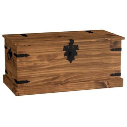 Baú Multiuso de Madeira Maciça Rustic Line 94 Cm Cera - 1