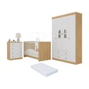 Ver imagem 1 de Quarto de Bebê Completo com Berço 3 em 1 com Colchão Incluso Amora Multimóveis Mp4569