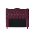 Ver imagem 1 de Cabeceira Dunas Casal 140cm com Strass Suede: Bordô