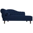 Ver imagem 6 de Kit Diva Recamier Juliana 185cm Lado Direito e 02 Poltronas Classic Suede Azul Marinho - Amarena Móv