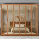 Ver imagem 2 de Guarda Roupa Casal 6 Portas Reflecta 4 Gavetas 100% MDF Freijó New Reflex