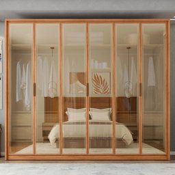 Guarda Roupa Casal 6 Portas Reflecta 4 Gavetas 100% MDF Freijó New Reflex - 2