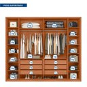 Ver imagem 7 de Guarda Roupa Casal 6 Portas Reflecta 4 Gavetas 100% MDF Freijó New Reflex Yescasa Marrom