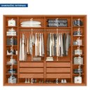 Ver imagem 5 de Guarda Roupa Casal 6 Portas Reflecta 4 Gavetas 100% MDF Freijó New Reflex