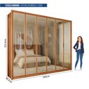 Ver imagem 4 de Guarda Roupa Casal 6 Portas Reflecta 4 Gavetas 100% MDF Freijó New Reflex Yescasa Marrom