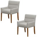 Ver imagem 1 de Kit 2 Cadeiras para Mesa de Jantar Angel Base Madeira Corano Fendi - Nexta Casa